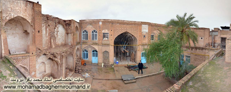 نمای کلی از آغاز مرمت منزل حاج شیخ جعفر شوشتری (سال 1394)